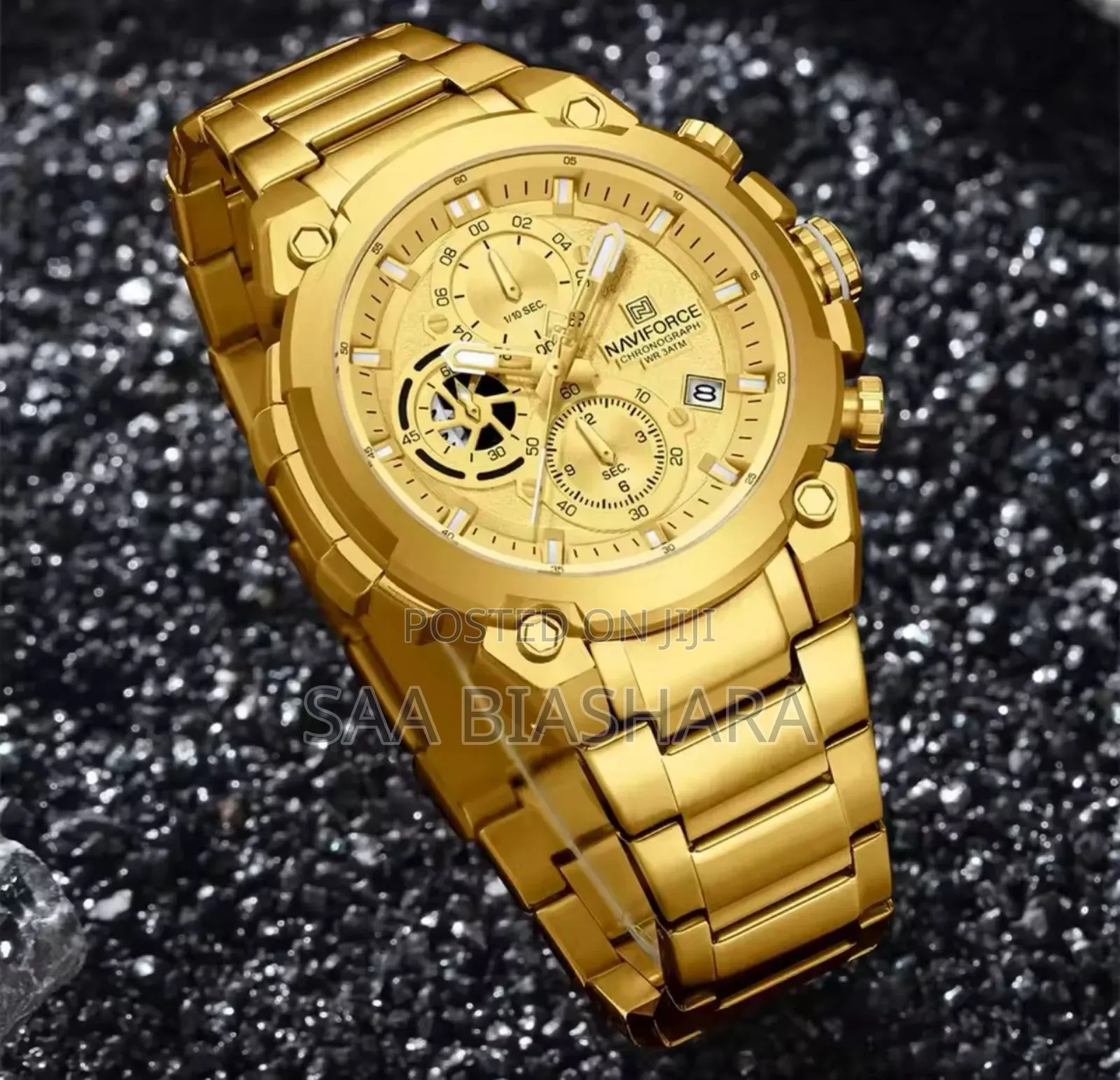 Gold Naviforce Nf8046 Men's Watches Stainless Steel