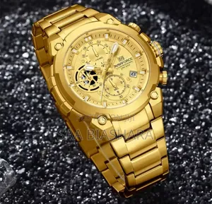 Gold Naviforce Nf8046 Men's Watches Stainless Steel