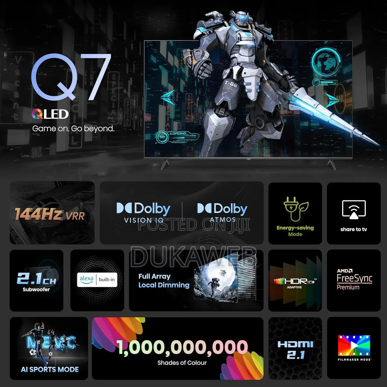 Hisense 65" Q7 Series Uled Quantum Tv - 144hz Gaming Dolby Atmos