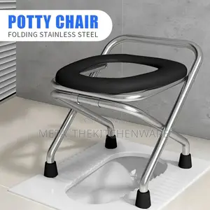 Folding Stainless Steel Potty Chair