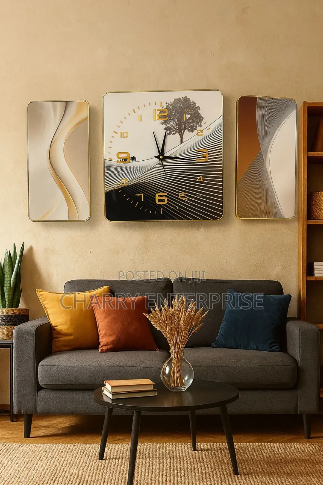 3 PCS Clock
Marble Material (20*40/ 40*40/ 20*40)Cm for Home or Office