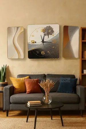 3 PCS Clock
Marble Material (20*40/ 40*40/ 20*40)Cm for Home or Office