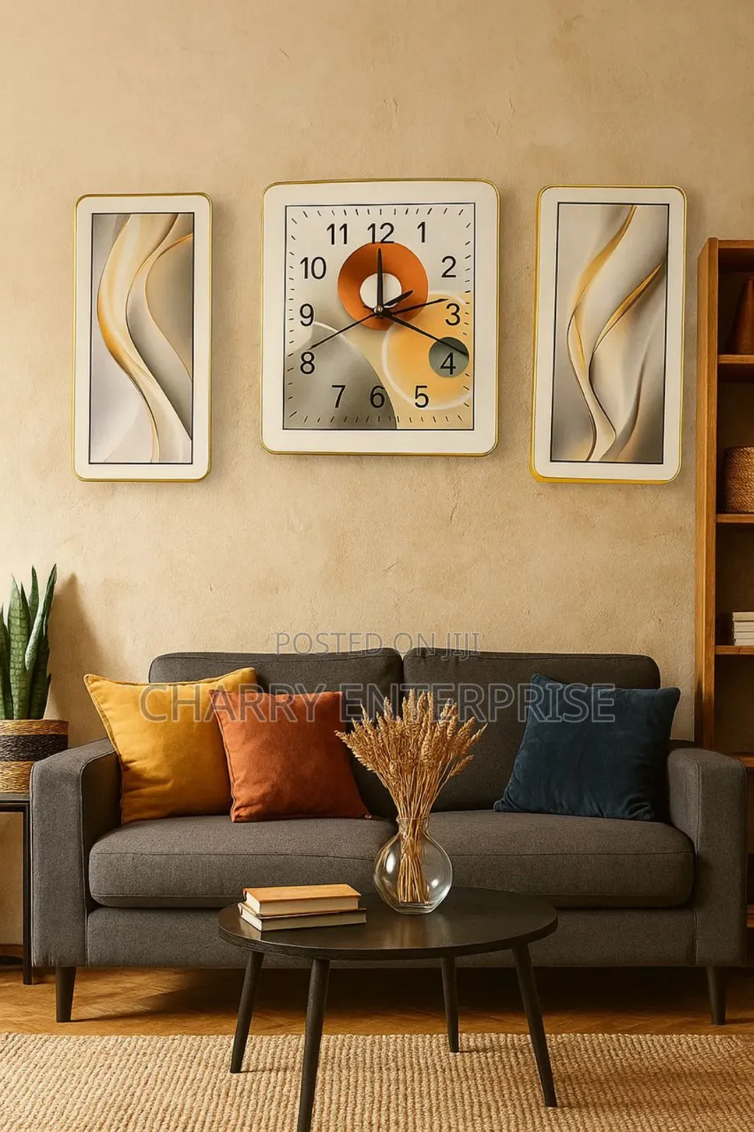3 PCS Clock
Marble Material (20*40/ 40*40/ 20*40)Cm for Home or Office