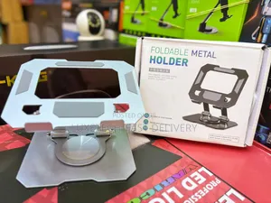 Foldable Metal Holder for Laptops, Tablets With 360° Rotatable Base