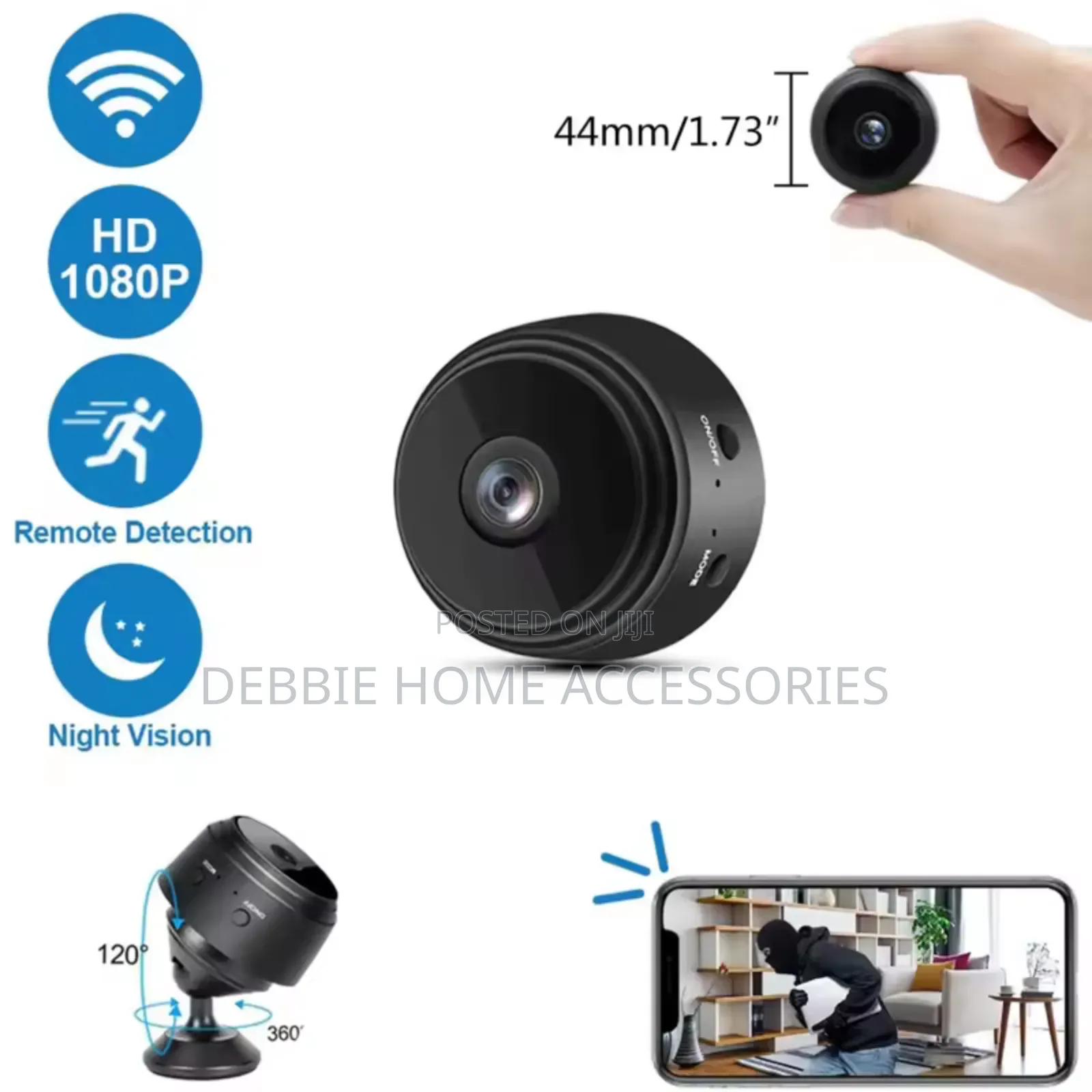 Wireless Wifi Smart Home Surveillance Ip Camera for Indoor 24bb