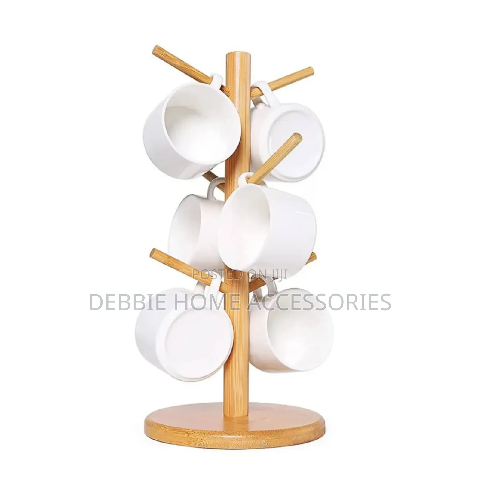 Wooden Mug Holder (Stendi Ya Vikombe Tu. Bila Vikombe)