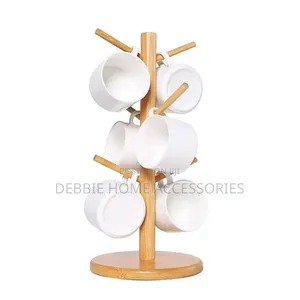 Wooden Mug Holder (Stendi Ya Vikombe Tu. Bila Vikombe)