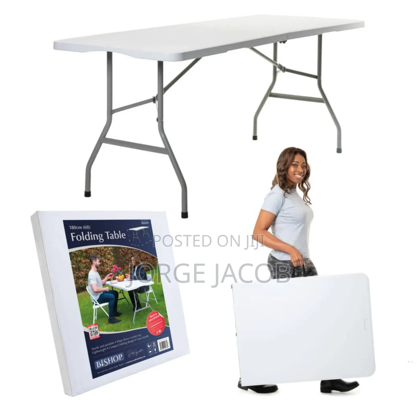 6ft Folding It Is a Portable, Heavy-Duty Table.