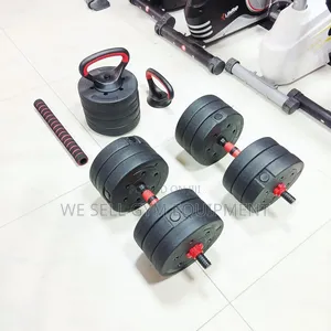 50kg PVC Plastic Dumbbell and Barbell Set 3kg X16