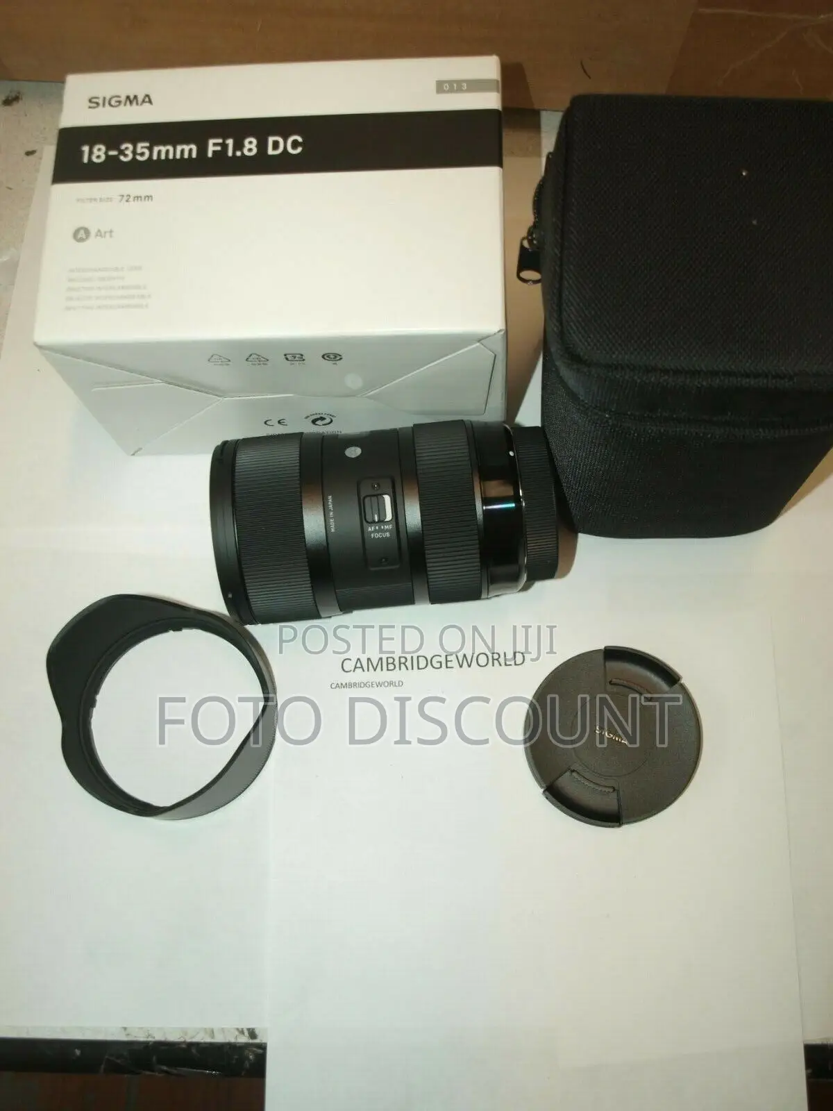 Sigma 18-35mm F1.8 Dc HSM Art Lens for Canon Black