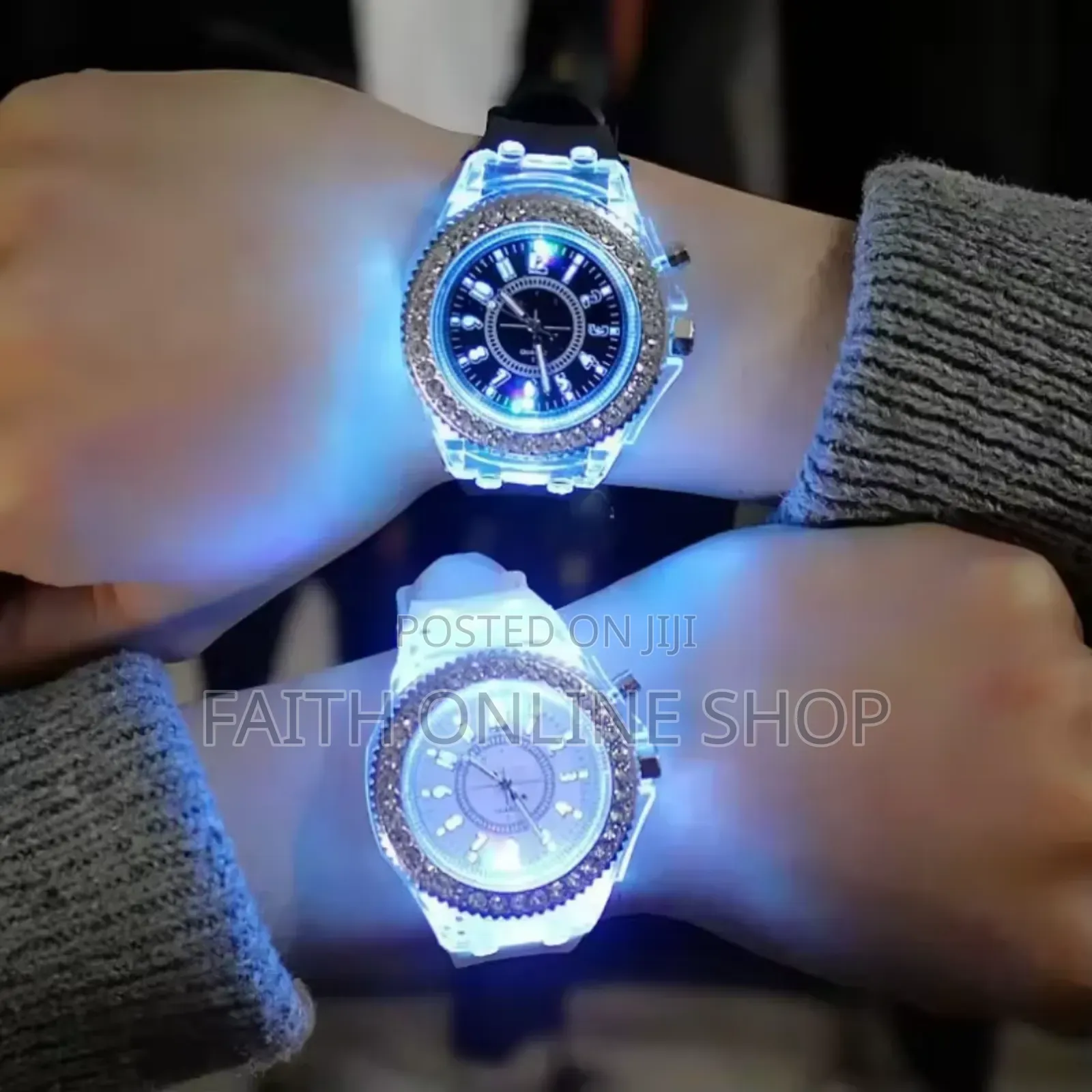 Saa Ya Mwanga (Led Crystal Light Watch)