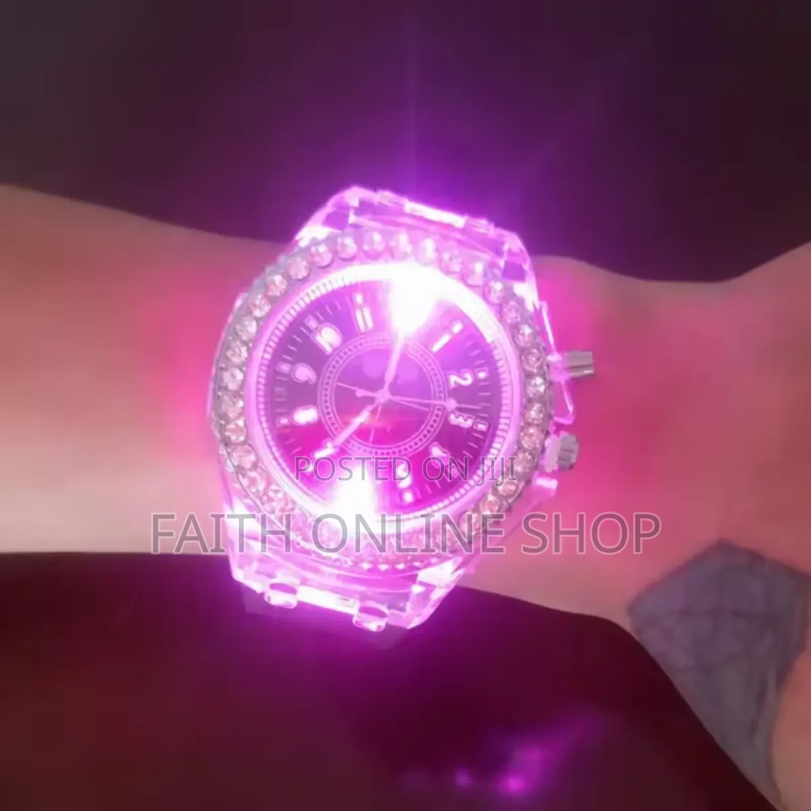 Saa Ya Mwanga (Led Crystal Light Watch)