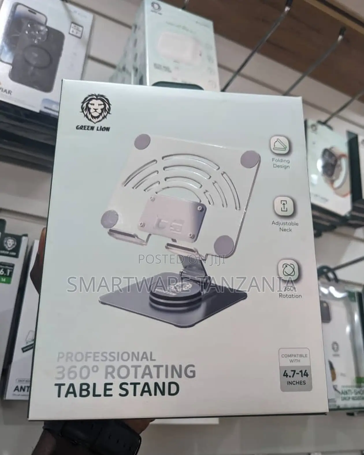 Green Lion Professional 360 Rotating Table Stand Clear Gnpfn360tscl