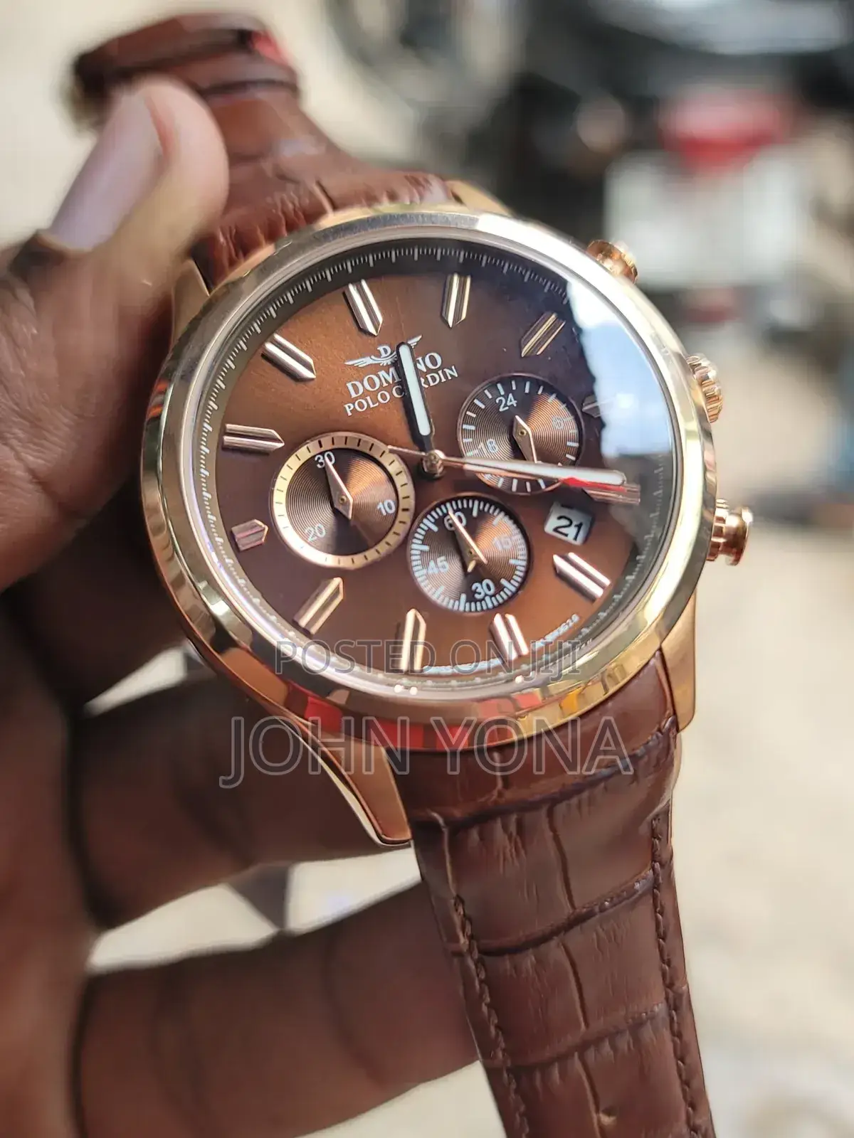 Domino Polo Cardin Watch Brown