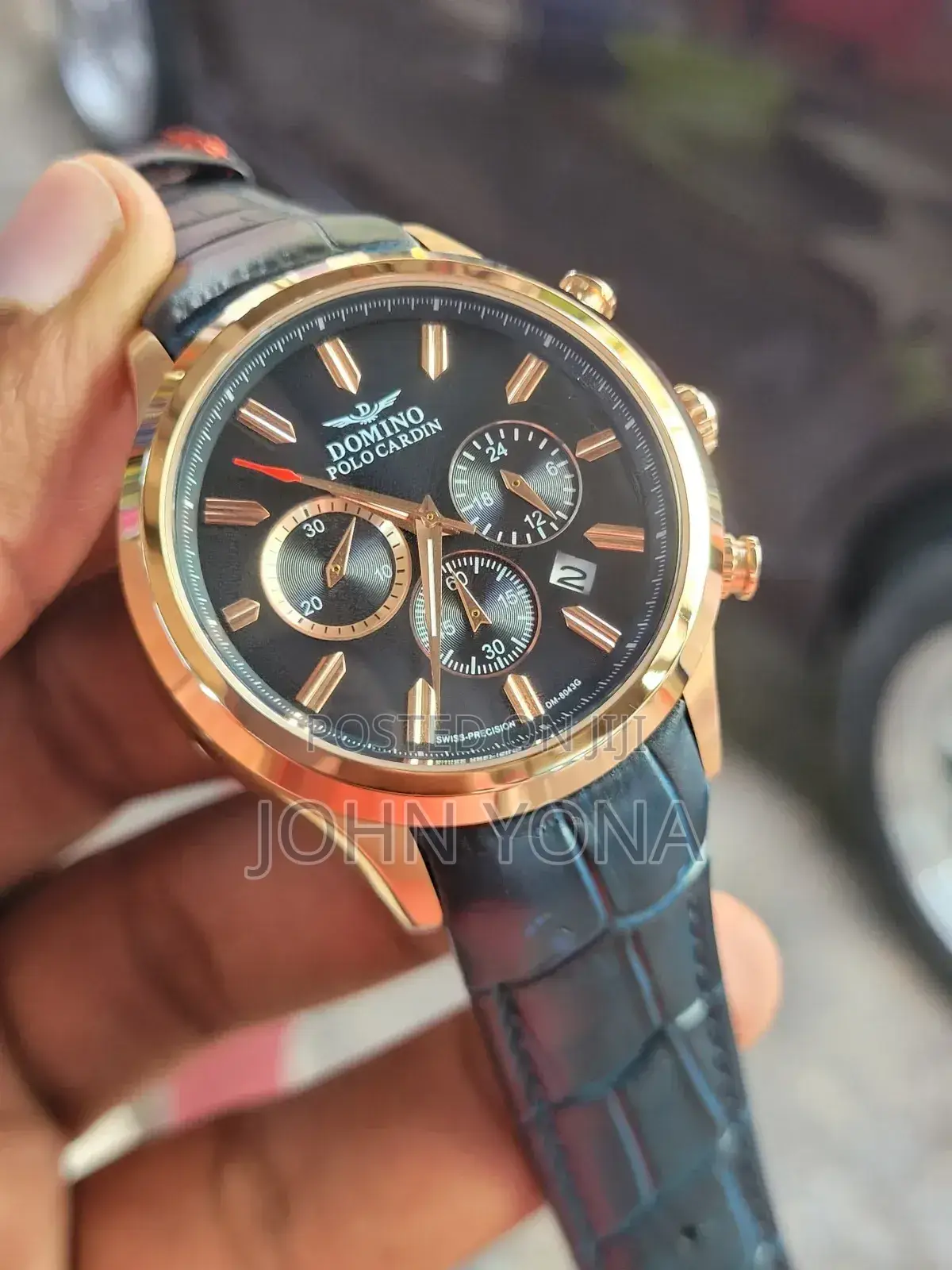Domino Polo Cardin Watch Black and Gold