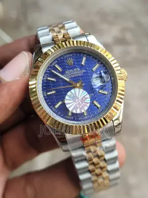 Rolex Oyster Perpetual Datejust With a Blue Fluted Dial