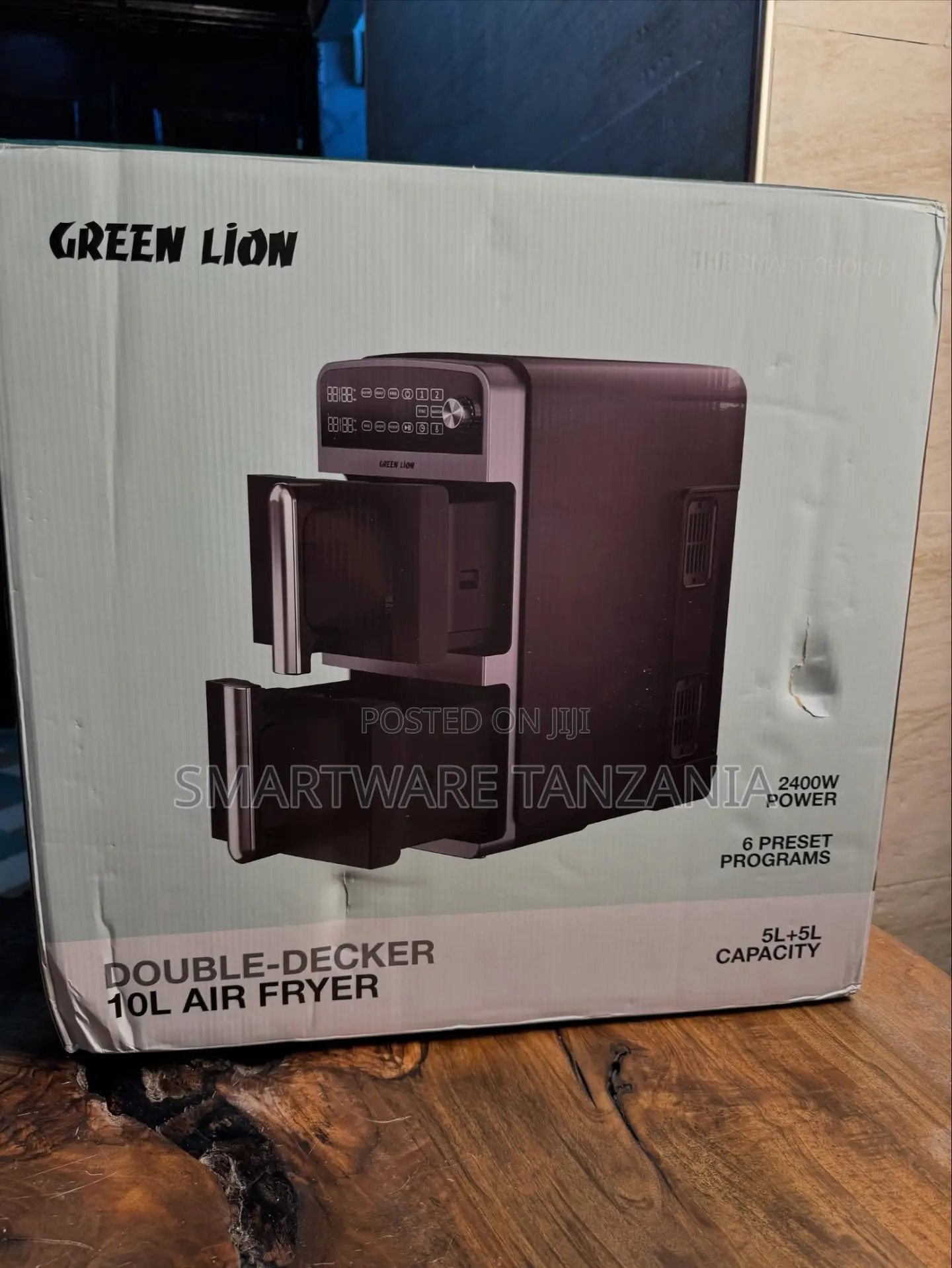Green Lion Double Decker Air Fryer, 2400w, 110-240v 50-60 Hz Frequency