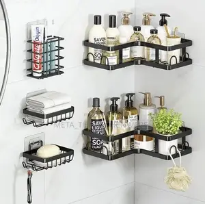 Multipurpose Bathroom Wall Mount Organizer Set 5-in-1