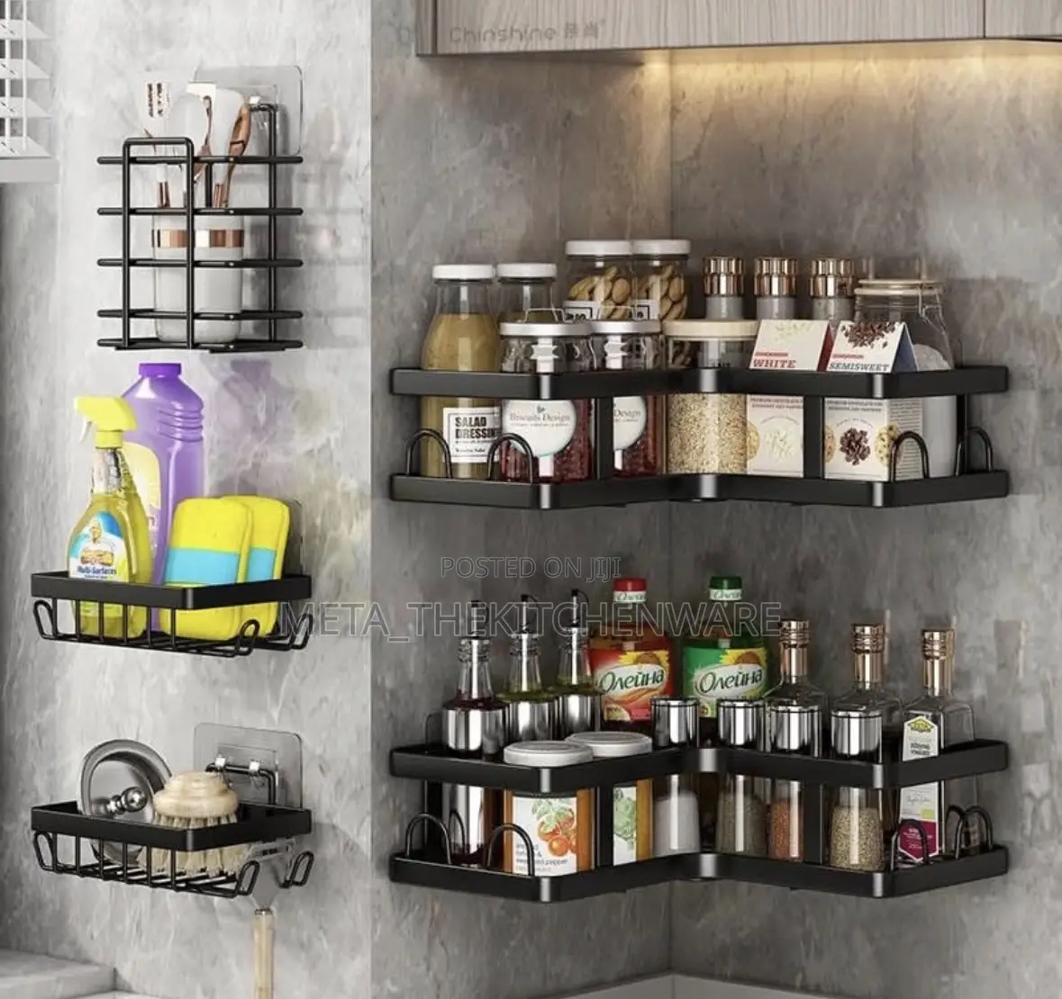Multipurpose Bathroom Wall Mount Organizer Set 5-in-1