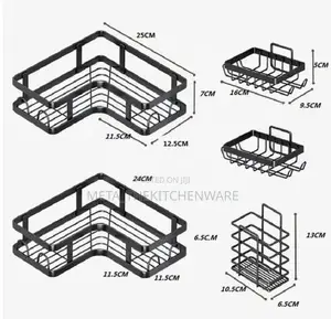 Multipurpose Bathroom Wall Mount Organizer Set 5-in-1
