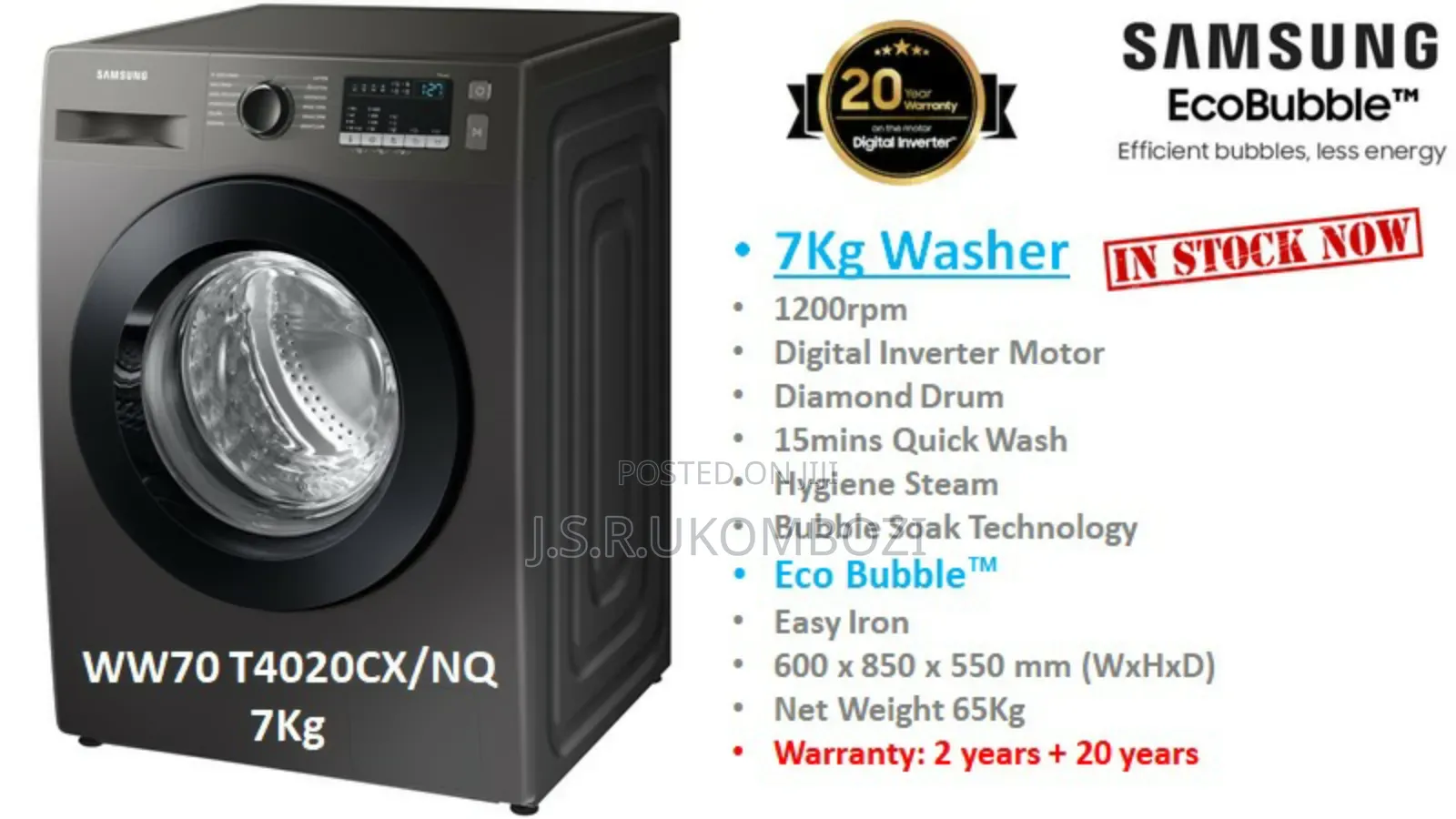 Samsung Washing Machine Ww70 Kg 7