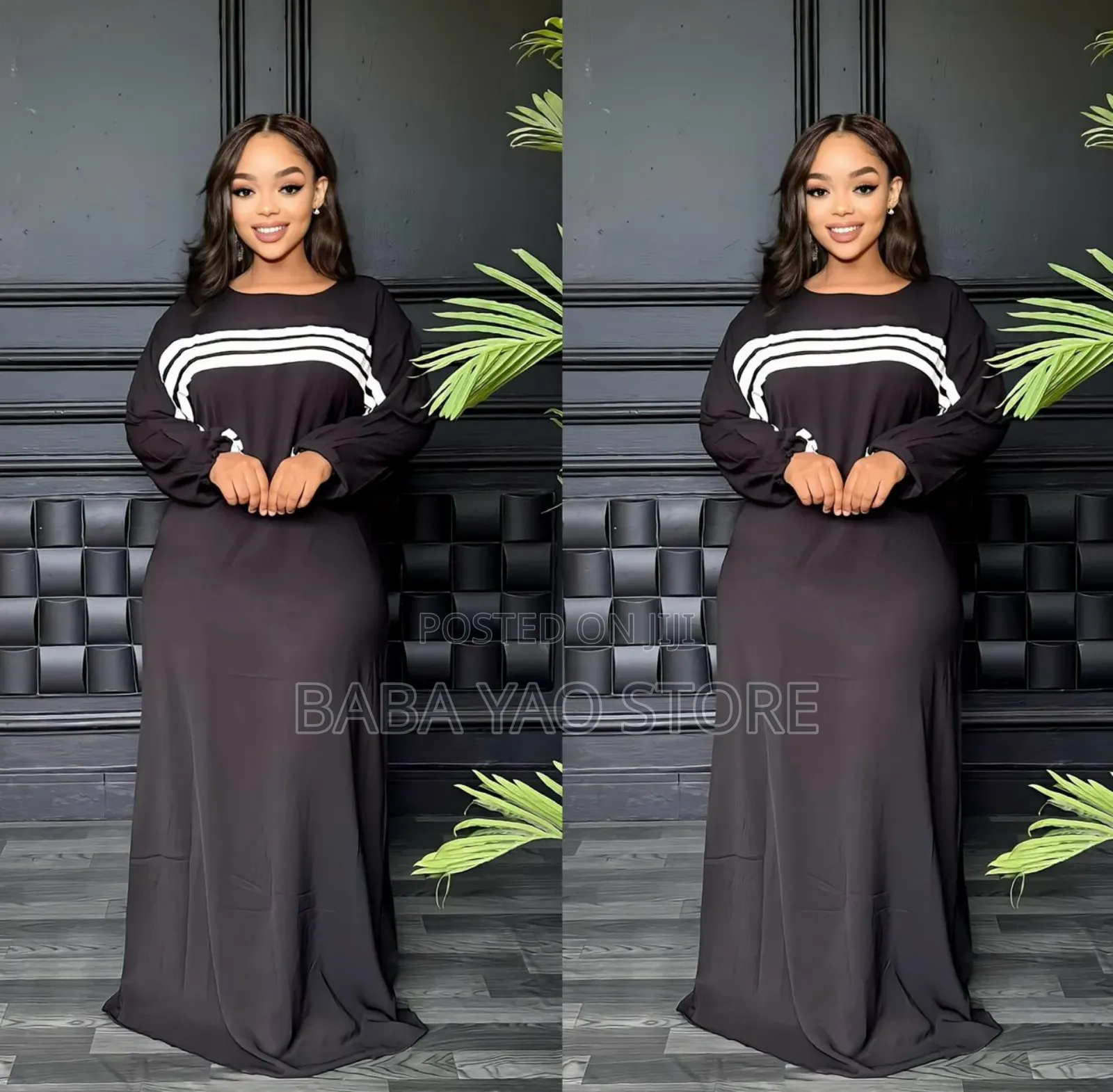 Women's Clothes African Style Long-Sleeved Floorlength Dresses