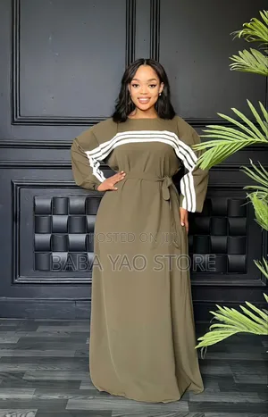 Women's Clothes African Style Long-Sleeved Floorlength Dresses