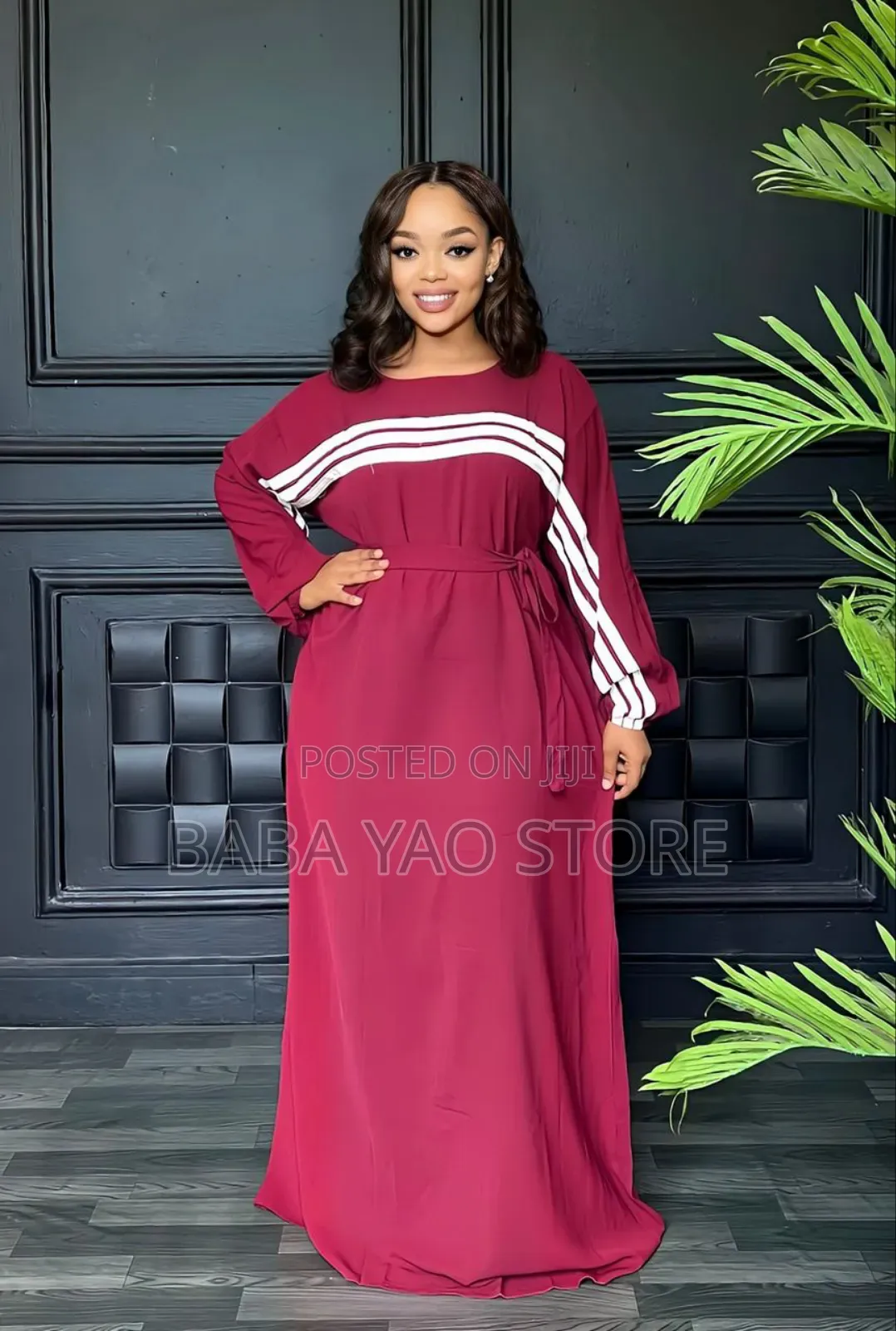 Women's Clothes African Style Long-Sleeved Floorlength Dresses