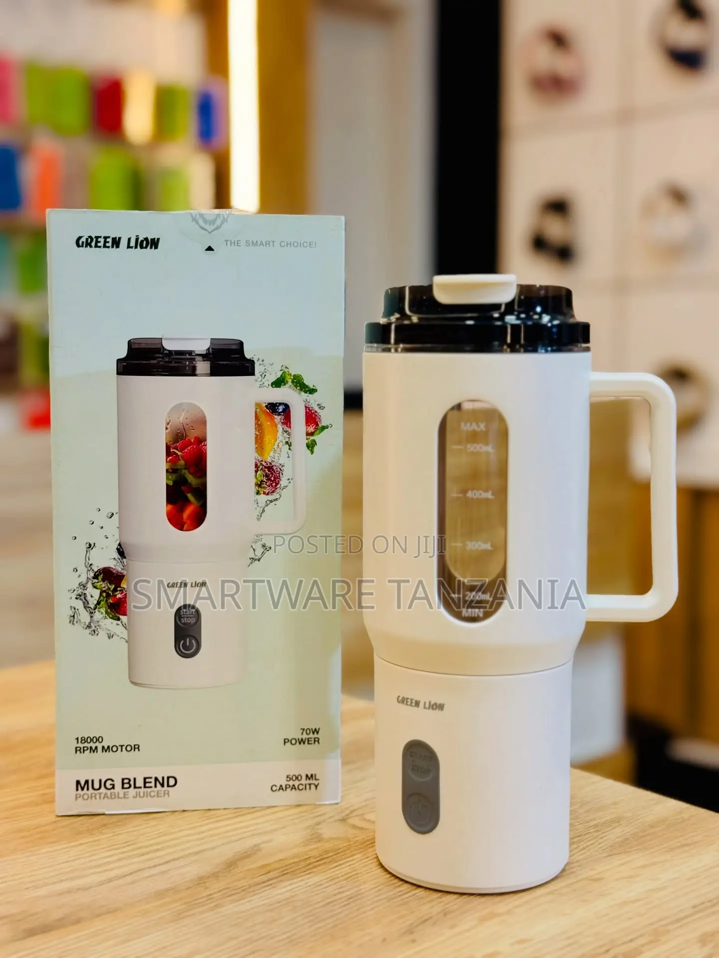 Green Lion Mug Blend Juicer, 500ml Capacity 70w Power 18,000 RPM Motor