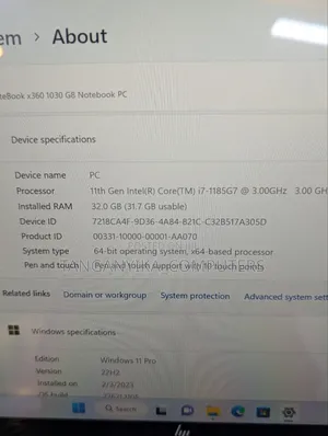 Laptop HP EliteBook 1030 32GB Intel Core I7 SSD 256GB