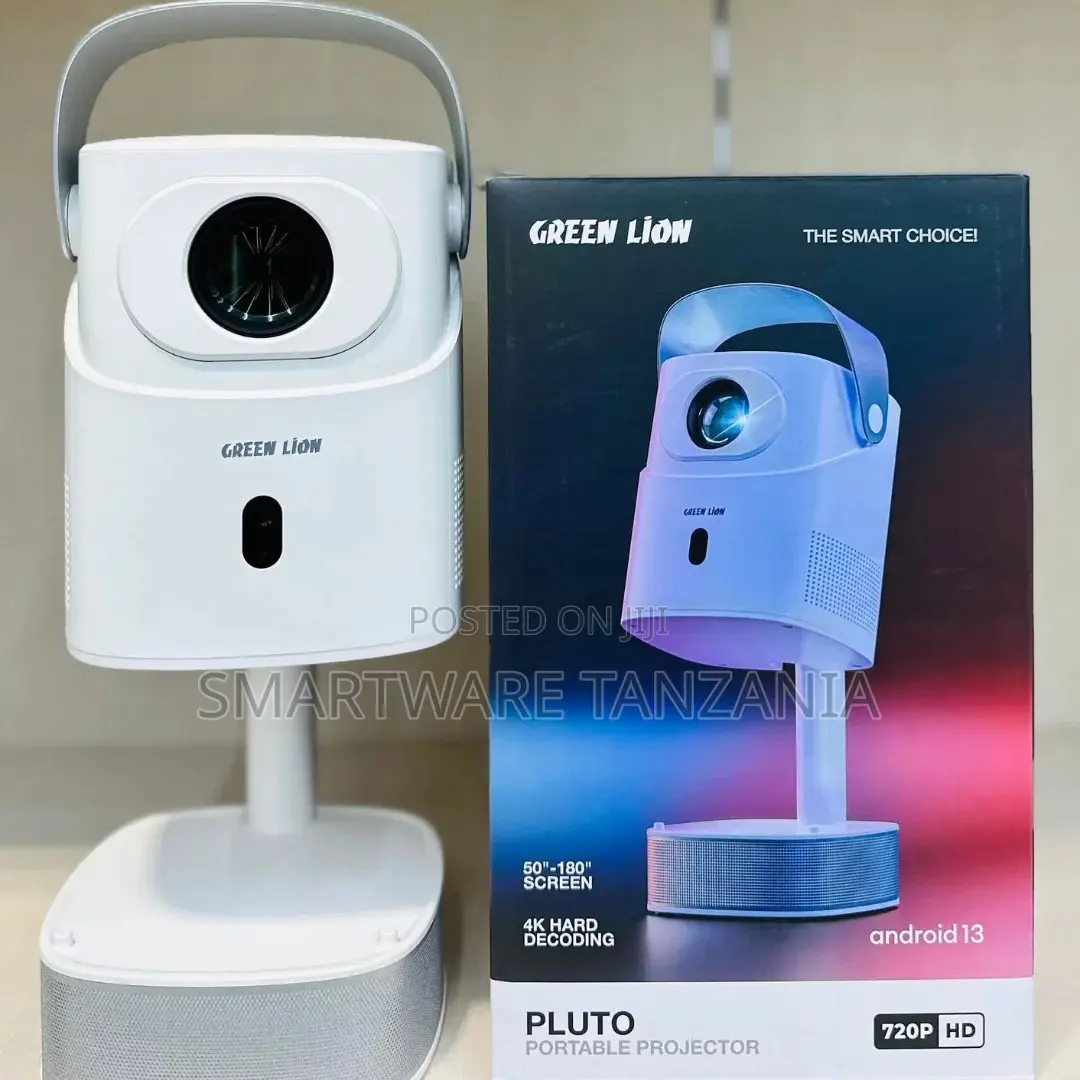 Green Lion Pluto Portable Projector 720p Android 13 50-180" Screen