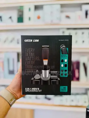 Green Lion 5-in-1 Mens Grooming Kit Trimmer Shaver 90 Minutes Runtime