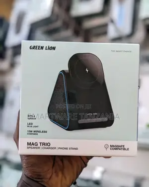Green Lion 15w Wireless Charger Compatible With Magsafe With Speaker