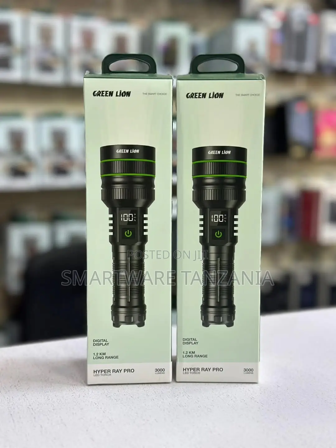 Green Lion Hyper Ray Pro Led Torch - 3000 Lumens, 1.2km Range, Durable