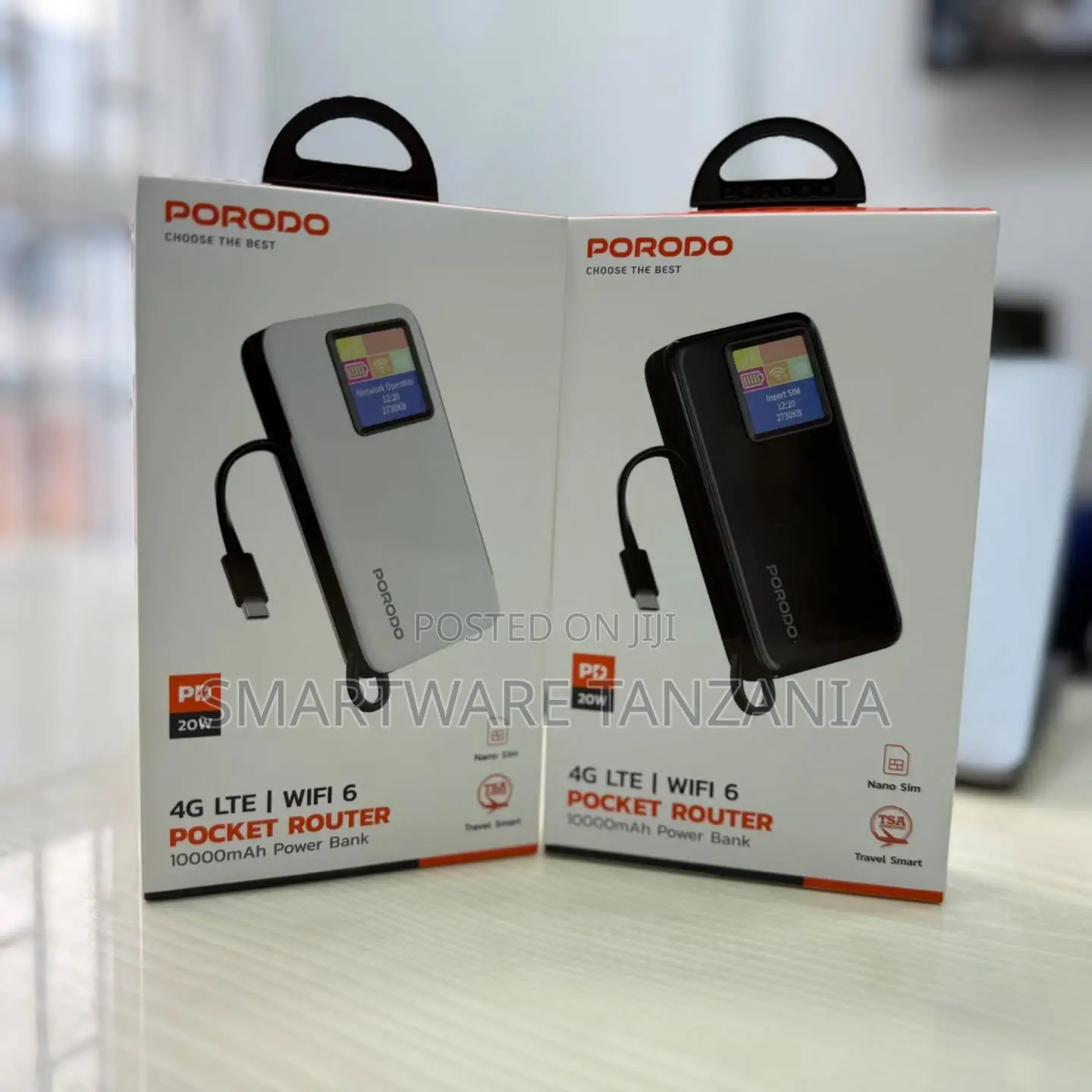 Porodo 4g Lte Wifi 6 Pocket Router - Power Bank, Fast Travel Companion