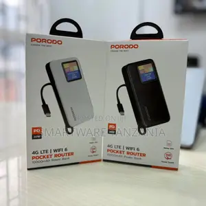 Porodo 4g Lte Wifi 6 Pocket Router - Power Bank, Fast Travel Companion