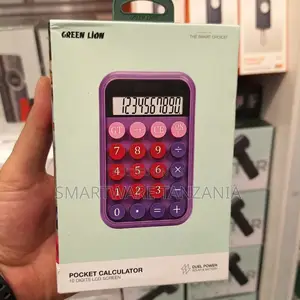 Green Lion Pocket Calculator 10 Digits Lcd, Dual Solar Battery Power