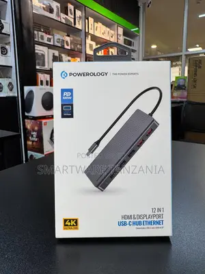Powerology 12 in 1 Usb C Hub Hdmi Displayport Ethernet 100w Pd 10gbps