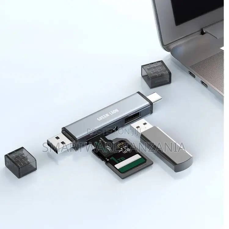 Green Lion 3 in 1 Card Reader Usb C Usb a 480mbps 2tb Macos Android