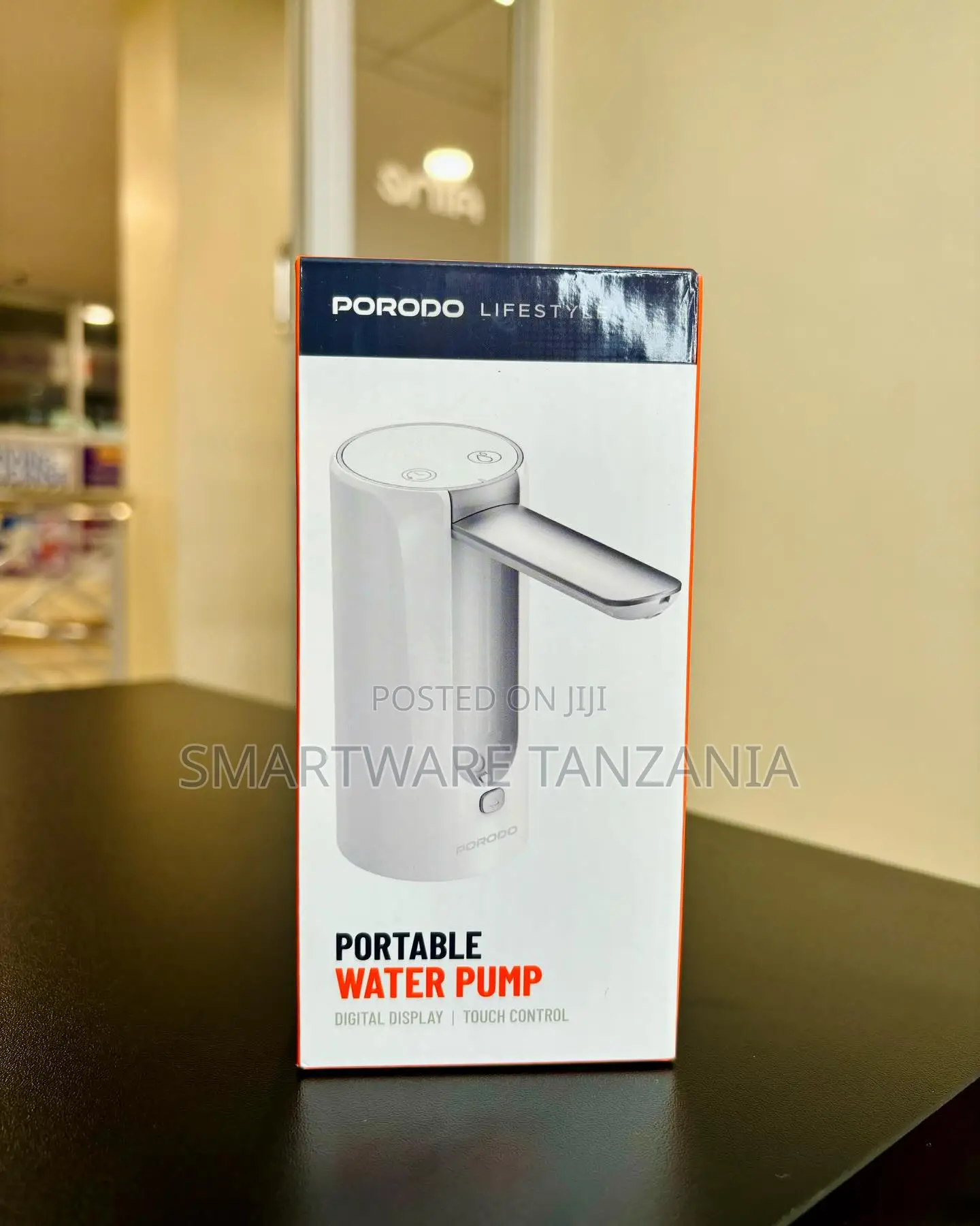 Porodo Portable Water Pump Digital Display Touch Control Rechargeable