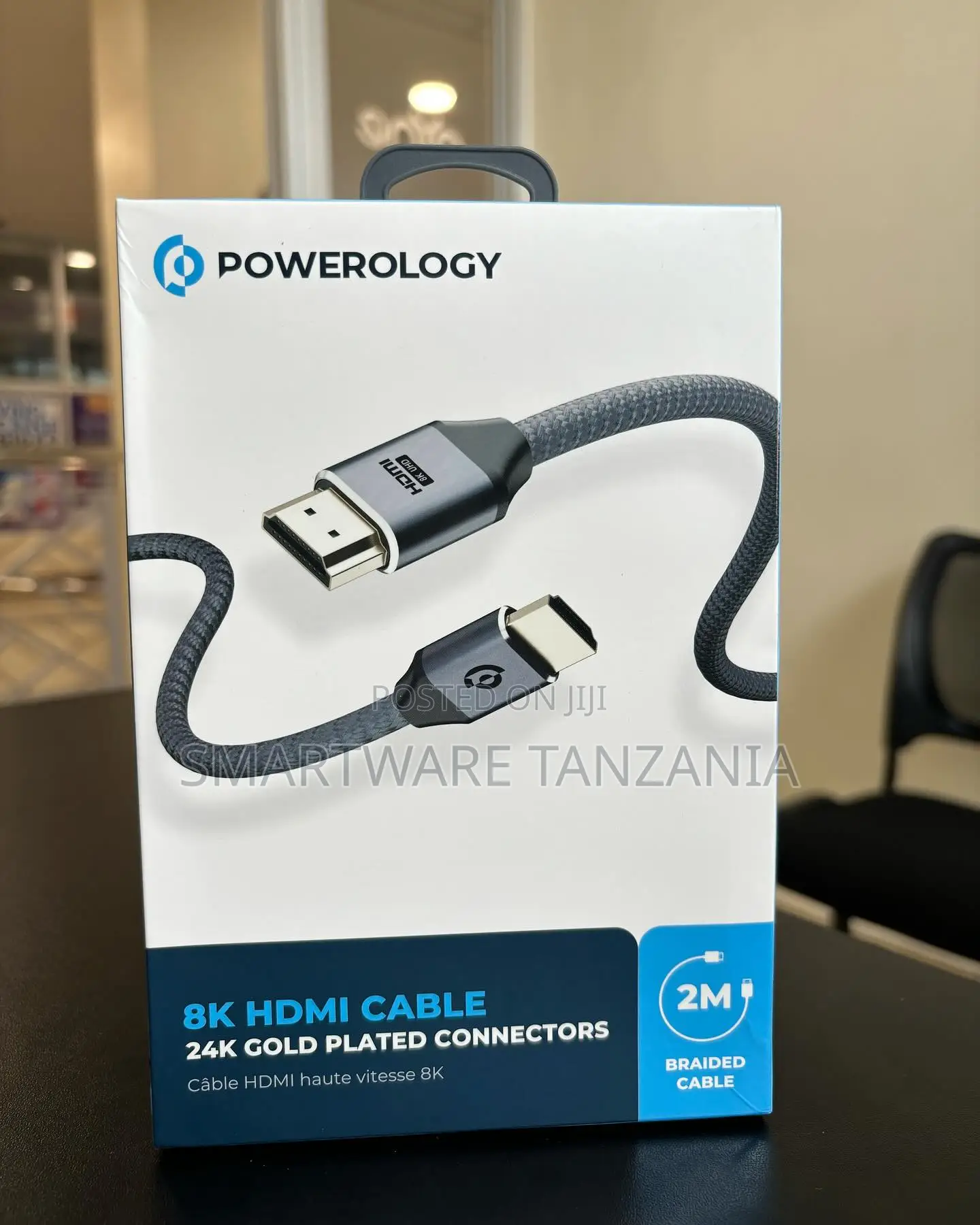 Powerology Hdmi Cable Gold Plated Connector Braided 2m Ultra Hd