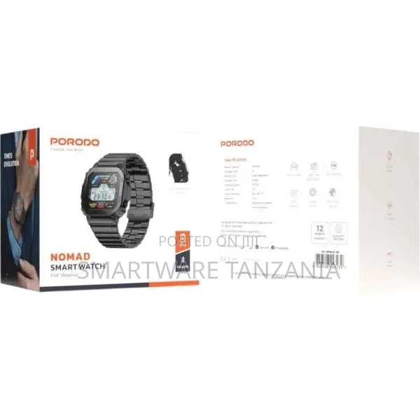 Porodo Nomad Smart Watch for Active Lifestyle, Health Fitness