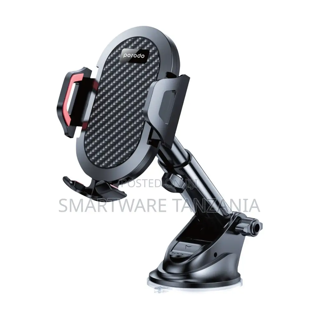 Porodo Abs+Silicone 360 Degree Rotatable Universal Car Mount - Black