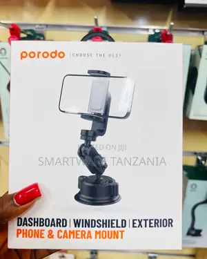Porodo Dashboard Windshield Exterior Phone Camera Mount