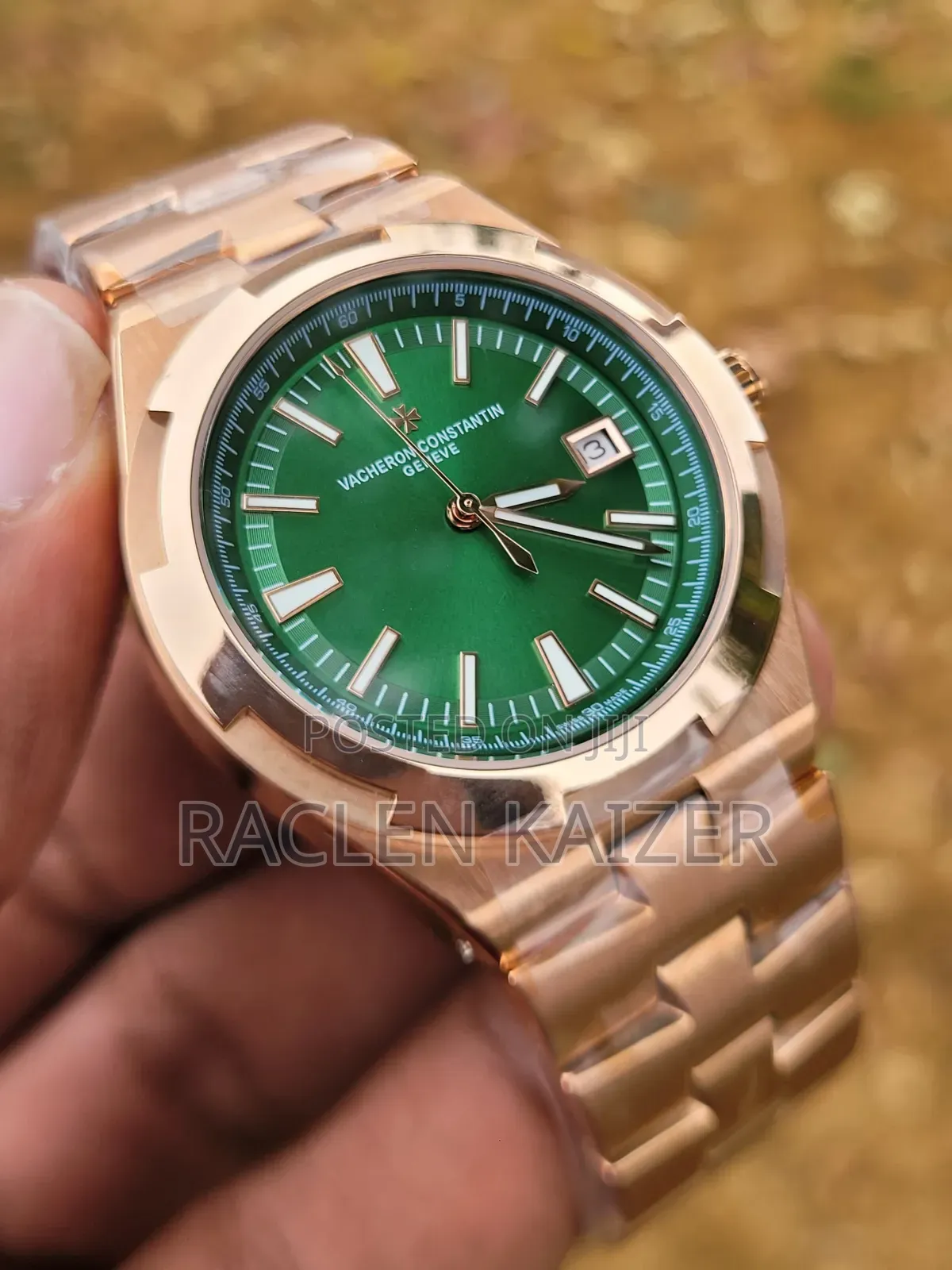Vacheron Constantin Overseas Green Dial and Gold Case Watch