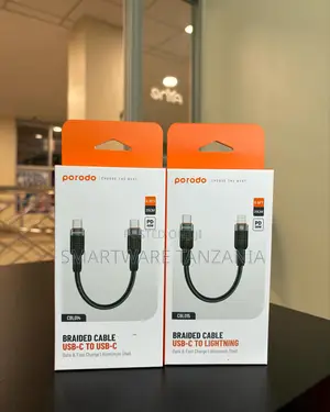 Porodo Braided Usb-C Cable Fast Charging Pd 30w Data Transfer