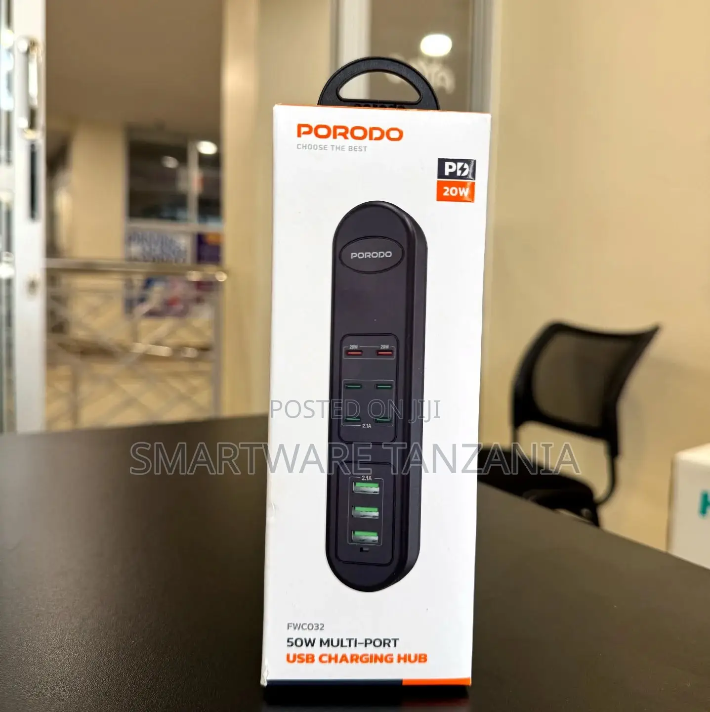 Porodo 50w Multi-Port Usb Charging Hub Pd 20w Fast Charger