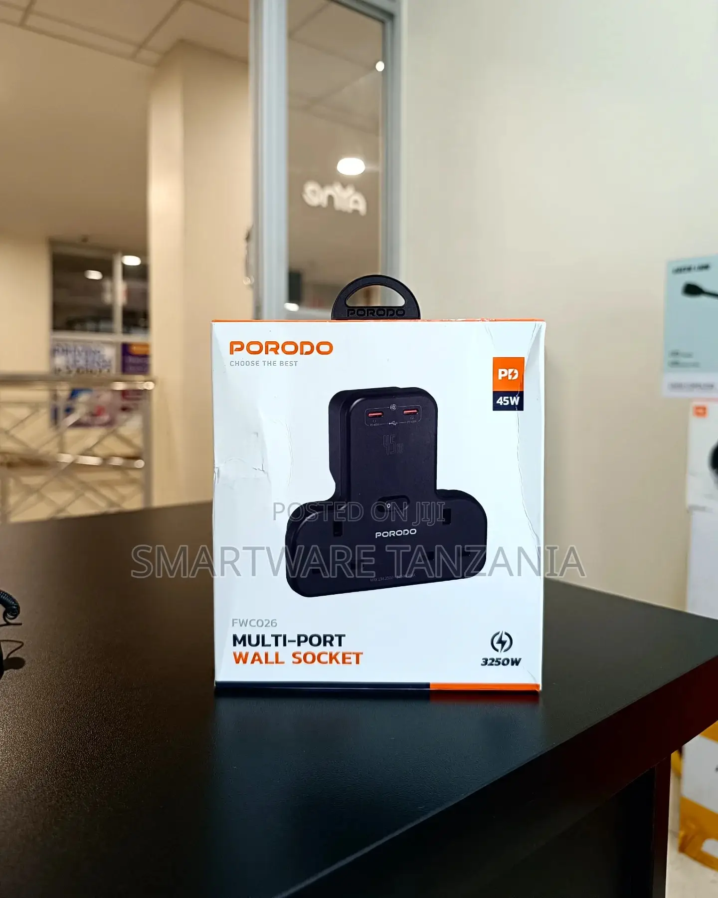 Porodo Multi-Port Wall Socket 3250w Pd 45w Usb Charging Adapter