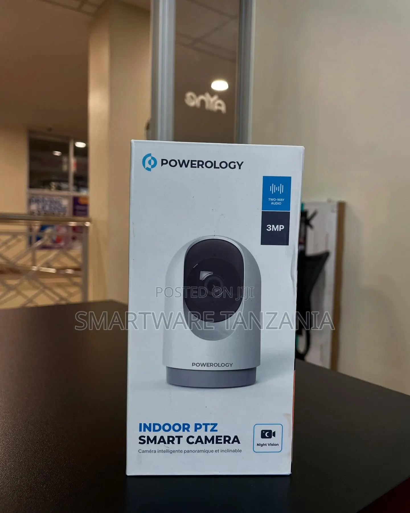 Powerology Indoor PTZ Smart Camera 3mp Two-Way Audio Night Vision