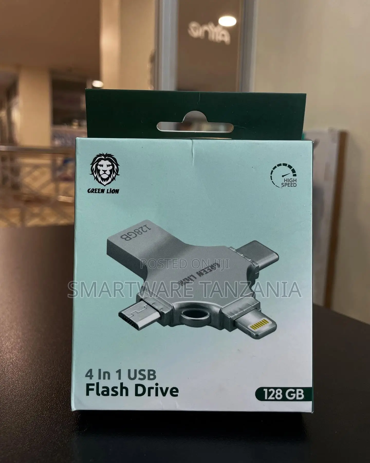 Green Lion 4-in-1 Usb Flash Drive 128gb Lightning Type-C Micro Usb
